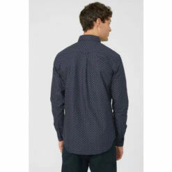 Maine Long Sleeve Diamond Print Oxford Shirt For Male -Maine New England Shop unnamed file 4064