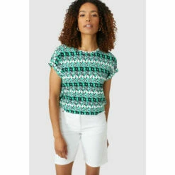 Maine Drop Shoulder Geo Print T-shirt For Female -Maine New England Shop unnamed file 4084