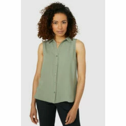 Maine Sleeveless Button Through Shirt For Female