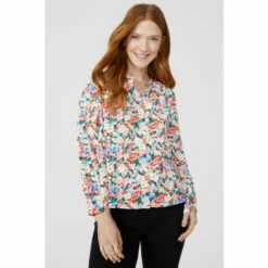 Maine High Low Button Through Oversized Shirt For Female -Maine New England Shop unnamed file 4137