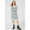 Maine Collar V Neck Twisted Cotton Dress For Female -Maine New England Shop unnamed file 415