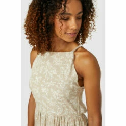 Maine Plait Strap Halter Neck Floral Print Dress For Female -Maine New England Shop unnamed file 4180