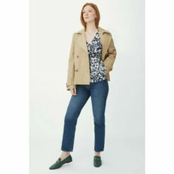 Maine Bold Floral Print Frill Hem Top For Female -Maine New England Shop unnamed file 4201