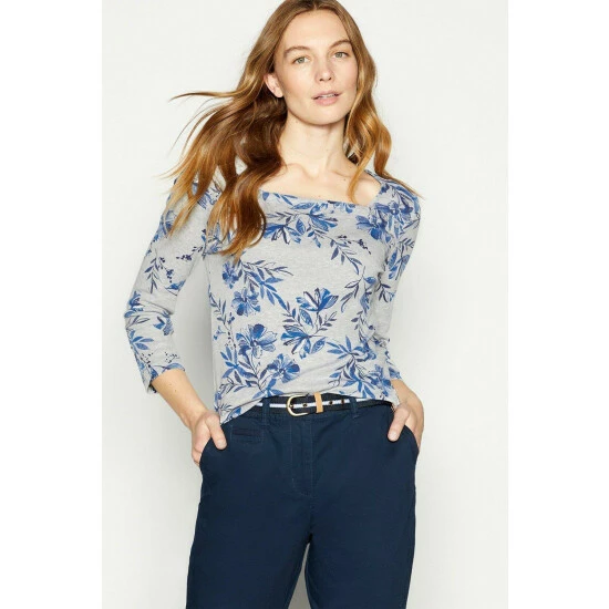 Maine Floral Print Square Neck Top For Female 7 Maine Floral Print Square Neck Top For Female - Image 5