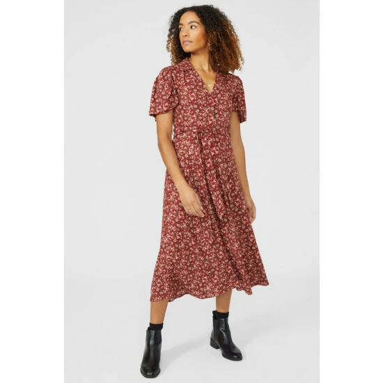 Maine Button Through Floral Printed Midi Dress For Female 3 Maine Button Through Floral Printed Midi Dress For Female