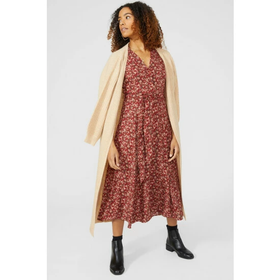 Maine Button Through Floral Printed Midi Dress For Female 7 Maine Button Through Floral Printed Midi Dress For Female - Image 5