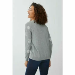 Maine Snowflake Cashmere Blend Jumper For Female -Maine New England Shop unnamed file 4346