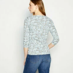 Maine Floral & Stripe Scoop Neck Top For Female -Maine New England Shop unnamed file 4356