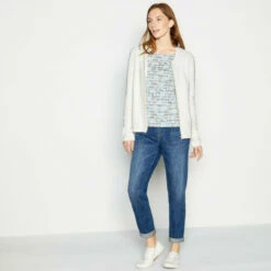 Maine Floral & Stripe Scoop Neck Top For Female -Maine New England Shop unnamed file 4357