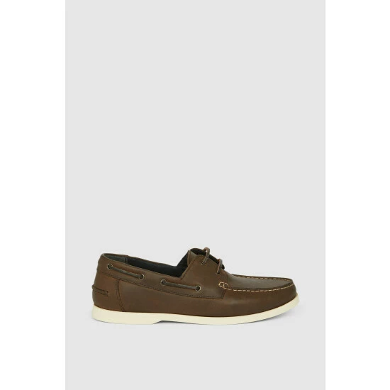 Maine Marlow Classic Leather Boat Shoe For Male 8 Maine Marlow Classic Leather Boat Shoe For Male - Image 6