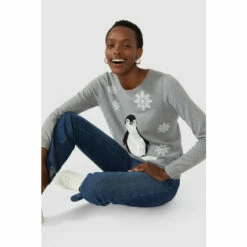 Maine Penguin Cashmere Blend Jumper For Female -Maine New England Shop unnamed file 4500