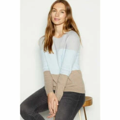 Maine Block Stripe Ultrasoft Crew Neck Jumper For Female