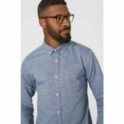 Maine Ditsy Print Long Sleeve Shirt For Male