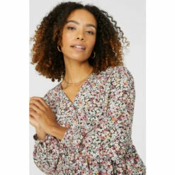 Maine Ditsy Floral Print Button Through Top For Female -Maine New England Shop unnamed file 490