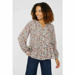 Maine Ditsy Floral Print Button Through Top For Female -Maine New England Shop unnamed file 493