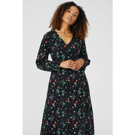 Maine Long Sleeve Button Detail Dress For Female 4 Maine Long Sleeve Button Detail Dress For Female - Image 2