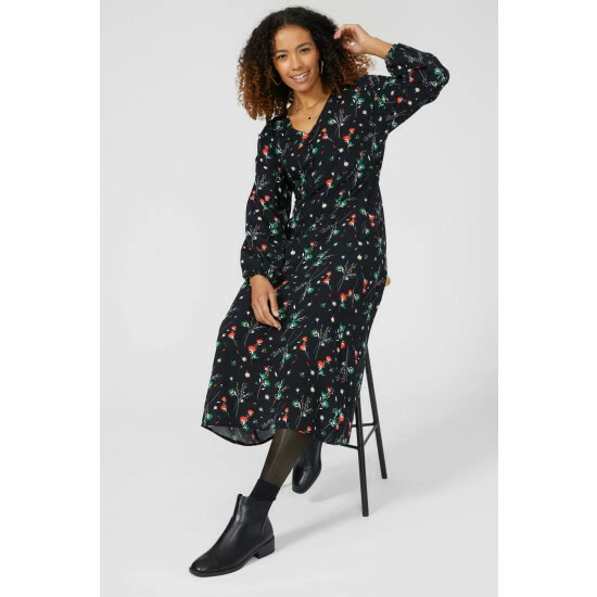 Maine Long Sleeve Button Detail Dress For Female 7 Maine Long Sleeve Button Detail Dress For Female - Image 5