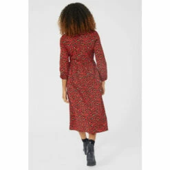Maine Animal Print Button Through Midi Dress For Female -Maine New England Shop unnamed file 509