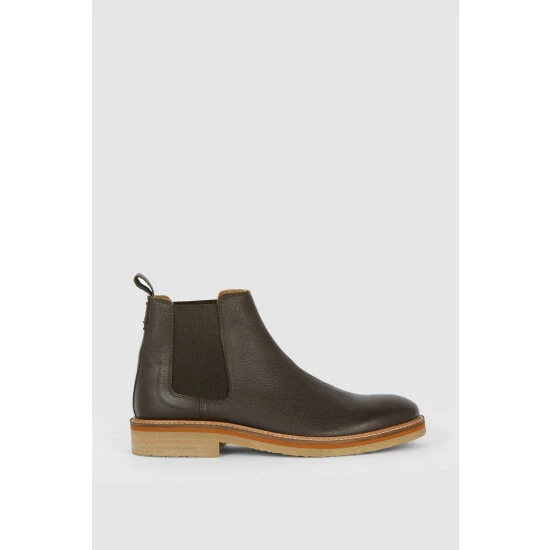 Maine Hampton Leather Crepe Effect Chelsea Boot For Male 7 Maine Hampton Leather Crepe Effect Chelsea Boot For Male - Image 5