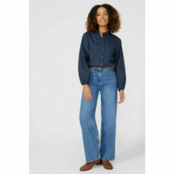 Maine Poplin Shirt With Balloon Sleeves For Female -Maine New England Shop unnamed file 526