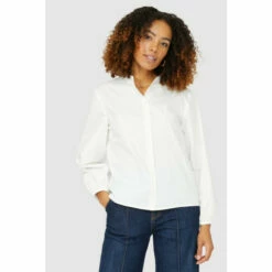Maine Poplin Shirt With Balloon Sleeves For Female -Maine New England Shop unnamed file 528