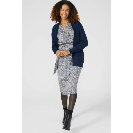 Maine Floral Printed Wrap Front Dress For Female 7 Maine Floral Printed Wrap Front Dress For Female - Image 5