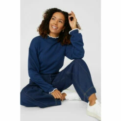 Maine Frill Detail Sweat Jumper For Female -Maine New England Shop unnamed file 581