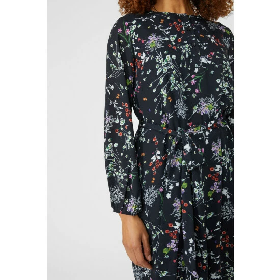 Maine Floral Print Chiffon Button Through Tunic Dress For Female 5 Maine Floral Print Chiffon Button Through Tunic Dress For Female - Image 3