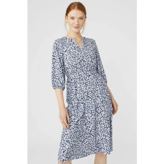 Maine ¾ Sleeve Notch Neck Midi Dress For Female 4 Maine ¾ Sleeve Notch Neck Midi Dress For Female - Image 2