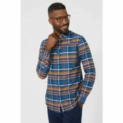 Maine Multi Coloured Grid Check Shirt For Male