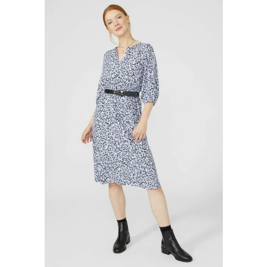 Maine ¾ Sleeve Notch Neck Midi Dress For Female 7 Maine ¾ Sleeve Notch Neck Midi Dress For Female - Image 5