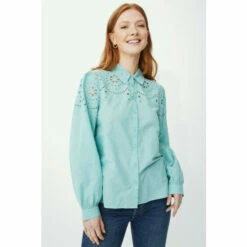 Maine Longsleeve Broderie Detail Shirt For Female -Maine New England Shop unnamed file 652