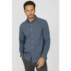 Maine Brushed Double Check Shirt For Male