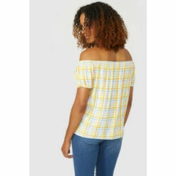Maine Check Bardot Top For Female -Maine New England Shop unnamed file 735