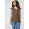 Maine Shawl Collar Belted Quilted Short Gilet For Female -Maine New England Shop unnamed file 770