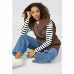 Maine Shawl Collar Belted Quilted Short Gilet For Female 13 Maine Shawl Collar Belted Quilted Short Gilet For Female -Maine New England Shop unnamed file 774