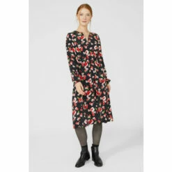 Maine Floral Printed Tea Dress For Female