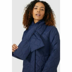 Maine Side Pocket Quilted Padded Jacket With Removable Scarf For Female -Maine New England Shop unnamed file 811