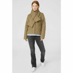 Maine Side Pocket Quilted Padded Jacket With Removable Scarf For Female -Maine New England Shop unnamed file 815