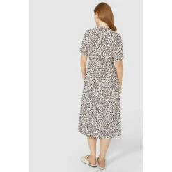 Maine Leopard Print V Neck Dress For Female -Maine New England Shop unnamed file 825