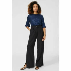 Maine Frill Sleeve Sequin Tee For Female -Maine New England Shop unnamed file 848