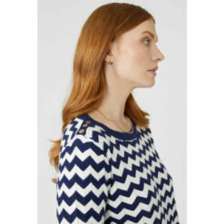 Maine Zig Zag Crew Neck Jumper For Female -Maine New England Shop unnamed file 863