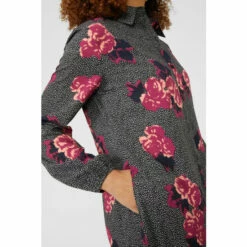 Maine Bold Flower Printed Midi Shirt Dress For Female -Maine New England Shop unnamed file 883