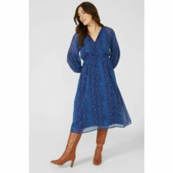 Maine Animal Printed Fit & Flare Dress For Female