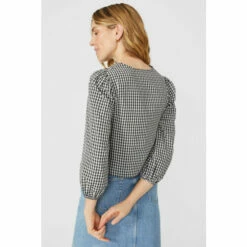 Maine Gingham Tie Front Shirt For Female -Maine New England Shop unnamed file 986