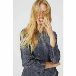 Maine Long Sleeve Sequin Top For Female -Maine New England Shop unnamed file 997